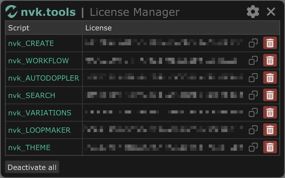 nvk_SHARED - License Manager