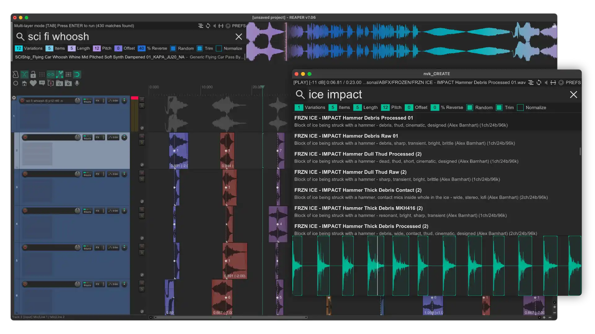 nvk_CREATE search and layer controls in Reaper